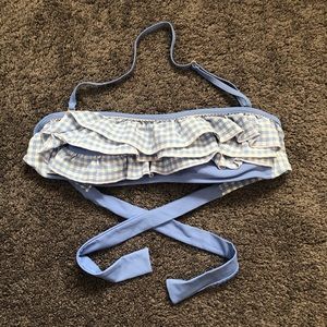 Jessica Simpson Light Blue Ruffle Bikini Top